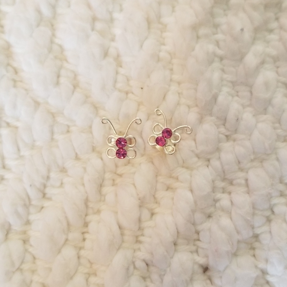 Butterfly stud earrings